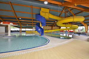 Indoor pool with water slide- click for photo gallery